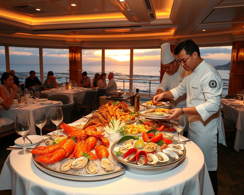 Gourmetrestaurant mit Meeresfrüchten