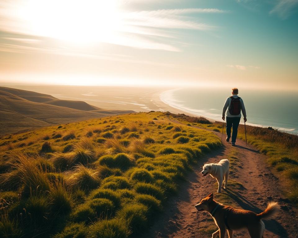 Wandern mit Hund Nordsee Landschaft Wandern mit Hund Nordsee Landschaft