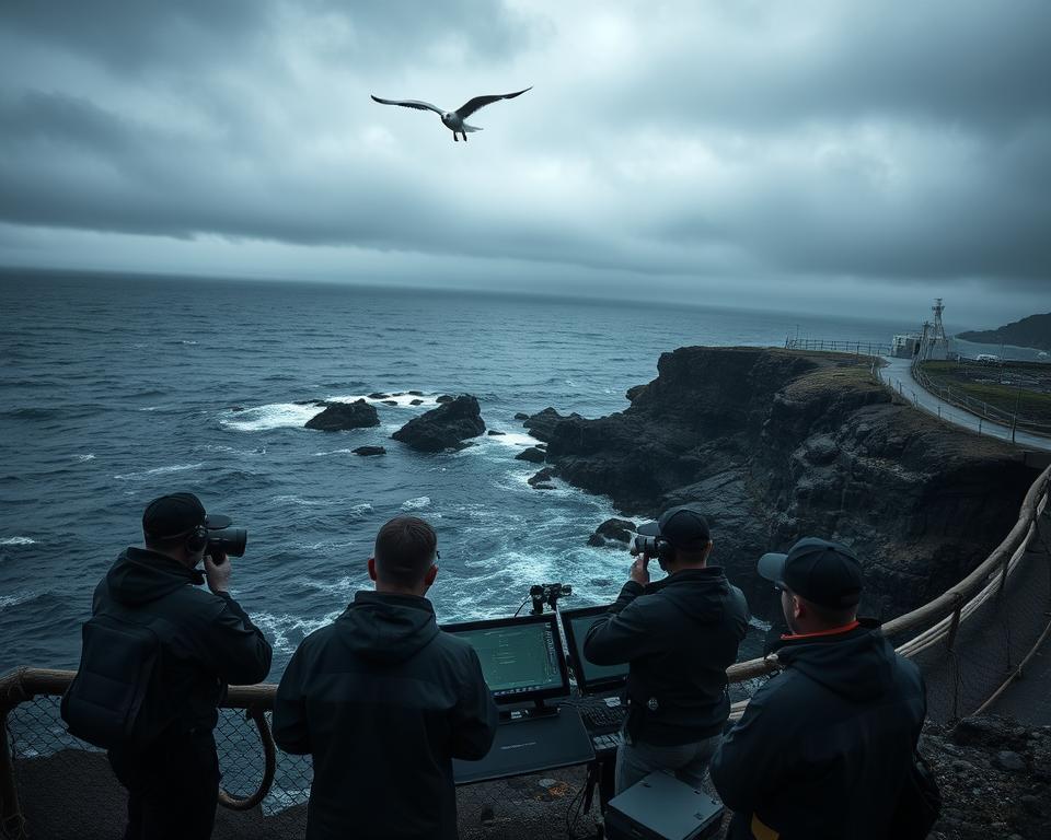 Personenüberwachung an der Küste